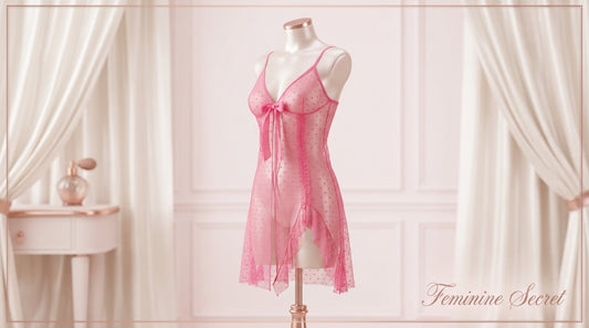 Pink Dreamy Net Nighty – Soft & Elegant