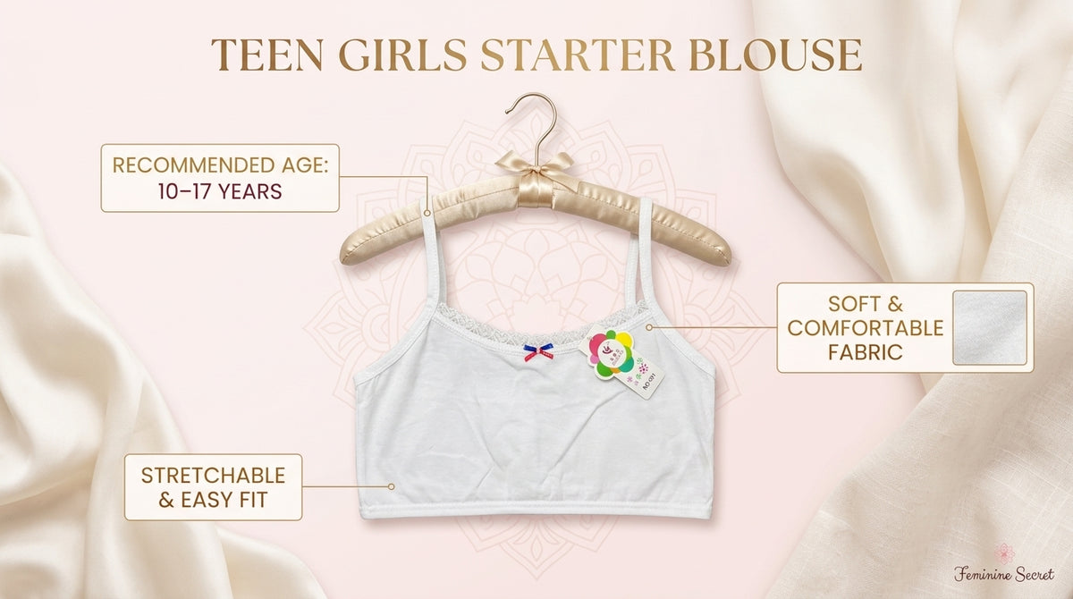 Teen Girls Soft Starter Blouse – Comfortable Everyday Wear