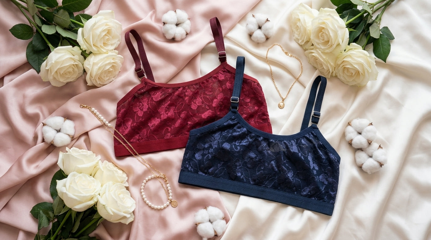 Premium Soft Net Teen Girls Blouse | Adjustable Strap | Free Size