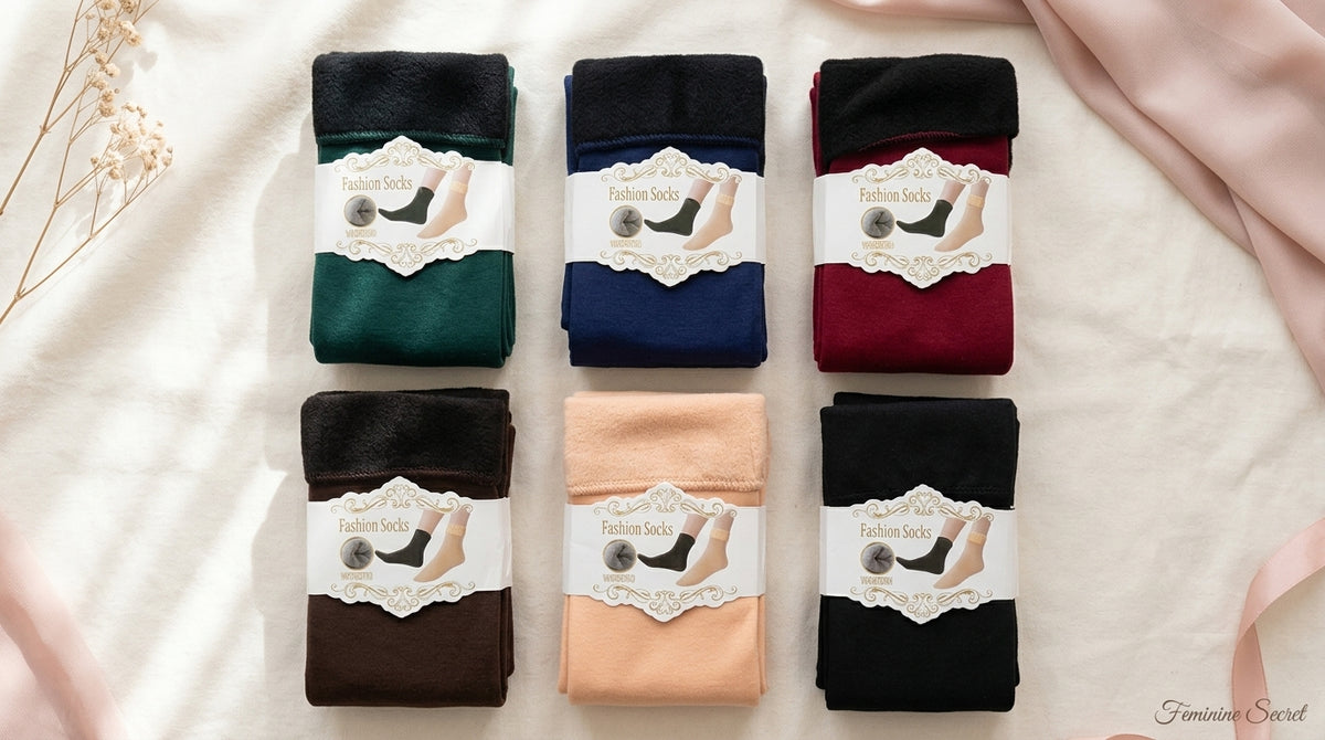 Premium Women’s Winter Warm Socks – Beautiful Multi-Colour Collection