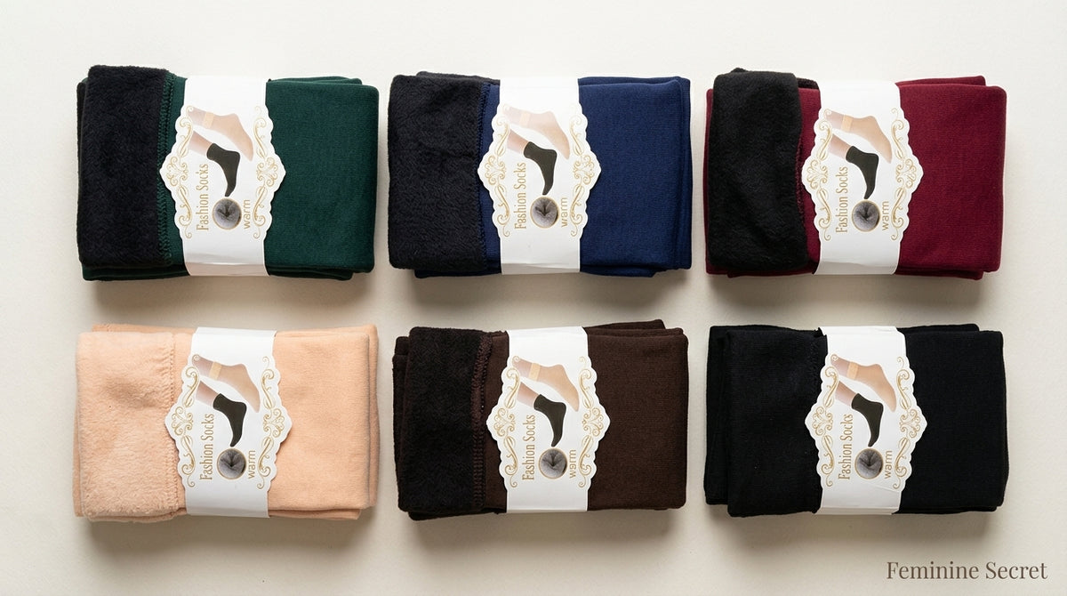 Premium Women’s Winter Warm Socks – Beautiful Multi-Colour Collection